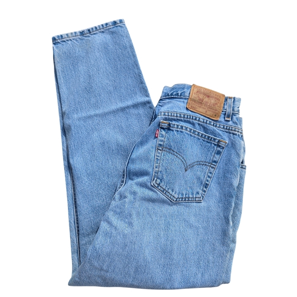 Vintage 550 Levis Light Wash High Rise Straight Leg Size 16 100% Cottom